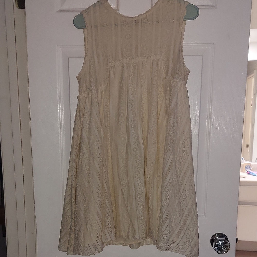 Free People Cream Lace Midi Dress